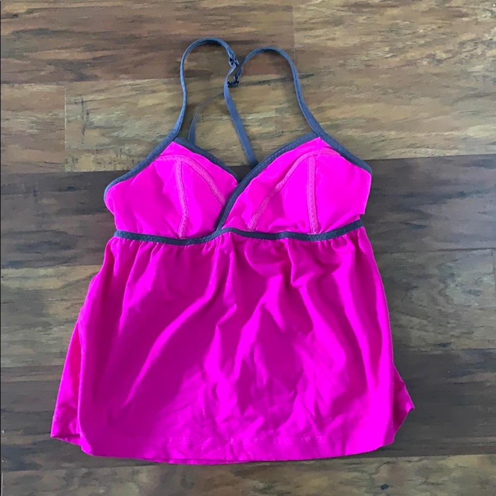 Lululemon criss cross tank pink